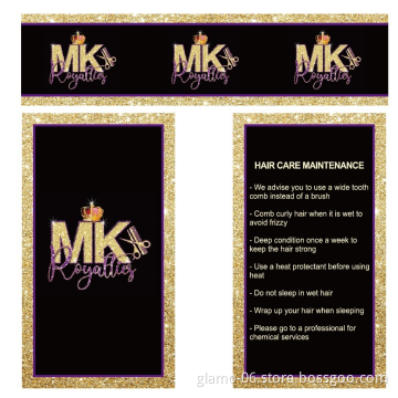 Wholesale Custom Tags for wigs Paper Hangtags For hair bundle Own Logo